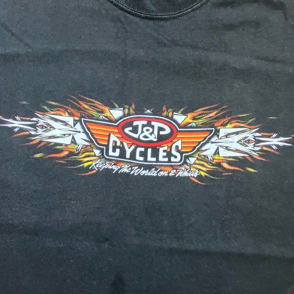 Y2k Bike Week Daytona USA vintage Black Graphic print Biker T-shirt J&P Cycles - Picture 8 of 10